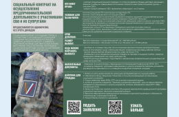 05.02.2026 Социальный контракт на осуществление предпринимательской деятельности с участниками СВО и их супругами | Администрация муниципального округа город Партизанск Приморского края Официальный сайт