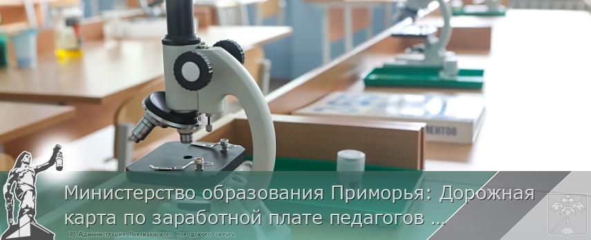 Министерство образования Приморья: Дорожная карта по заработной плате педагогов успешно выполняется | Администрация муниципального округа город Партизанск Приморского края Официальный сайт